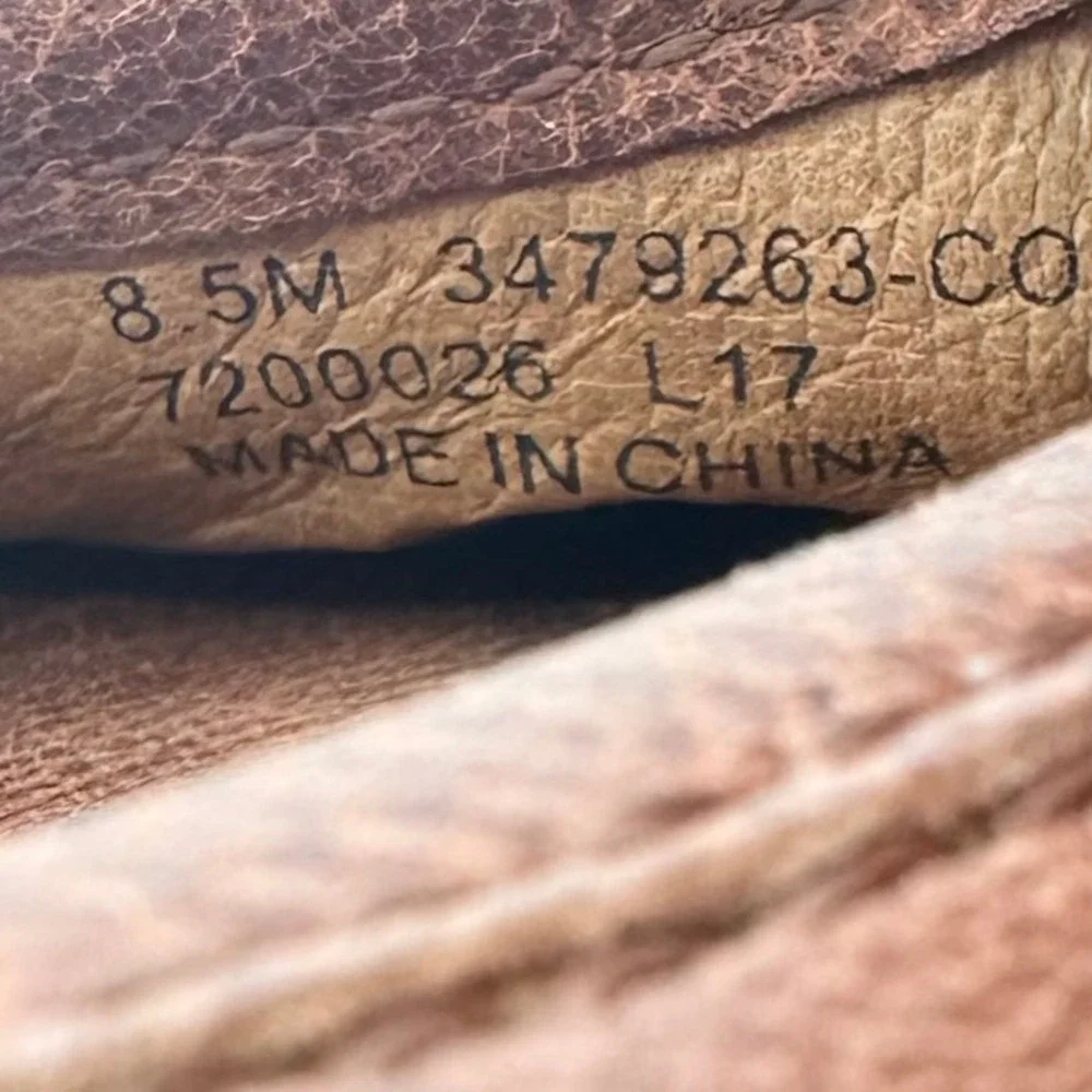 Frye Regina Pointed Toe Ballet Flats Cognac Brown Leather Womens 8.5